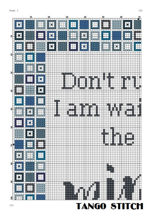 Last minute funny cross stitch embroidery pattern